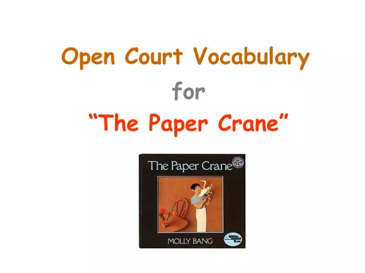 open court vocabulary