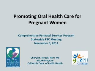 Promoting Oral Health Care for Pregnant Women