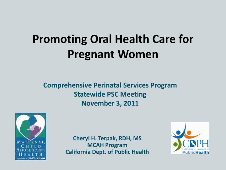 promoting oral health care for pregnant women