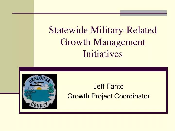 statewide military related growth management initiatives