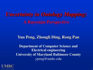 Uncertainty in Ontology Mapping : A Bayesian Perspective