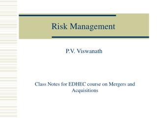 Risk Management