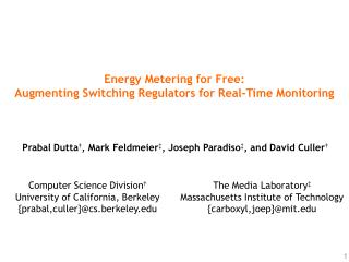 Energy Metering for Free: Augmenting Switching Regulators for Real-Time Monitoring