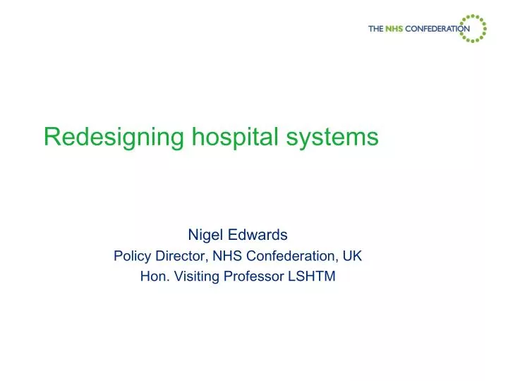 redesigning hospital systems