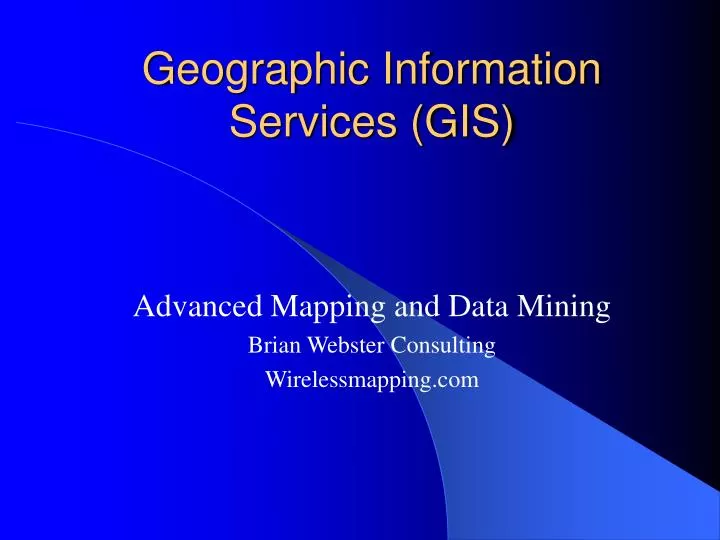 geographic information services gis
