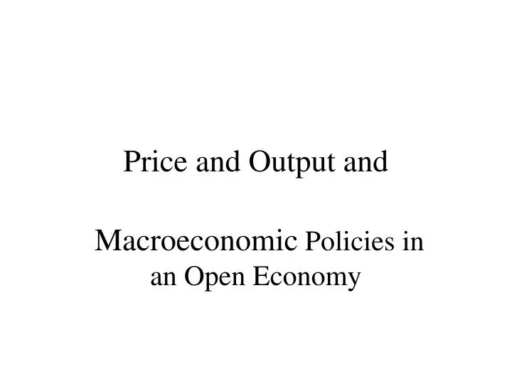 price and output and