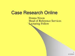 Case Research Online
