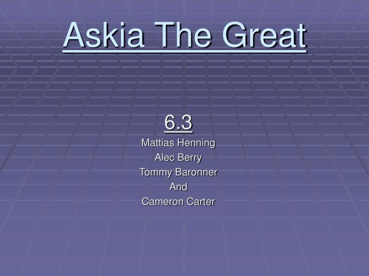 askia the great