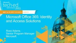 Microsoft Office 365: Identity and Access Solutions