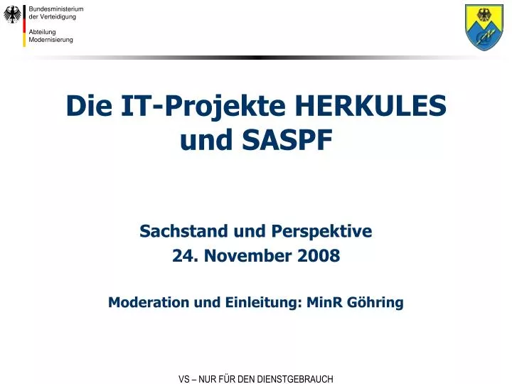 die it projekte herkules und saspf