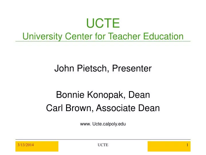 ucte university center for teacher education
