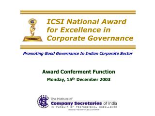 ICSI National Award for Excellence in Corporate Governance
