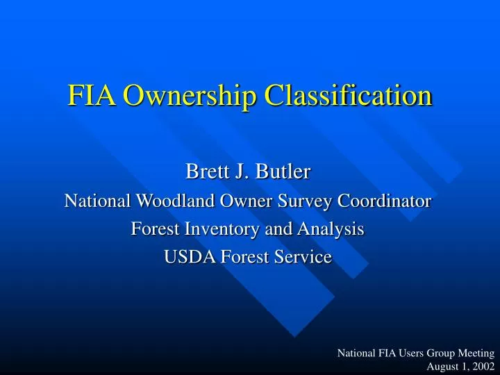 fia ownership classification