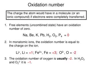 Oxidation number