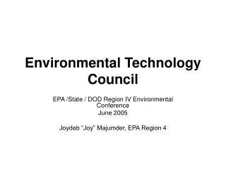 Environmental Technology Council