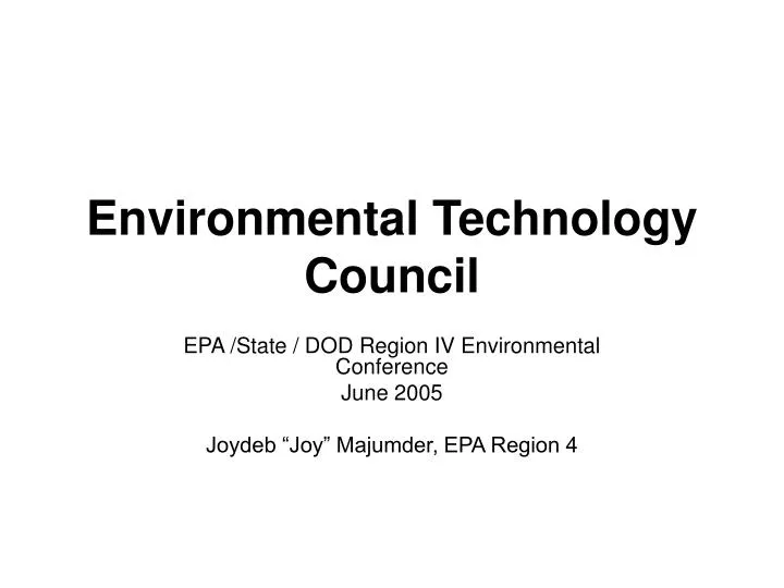 environmental technology council