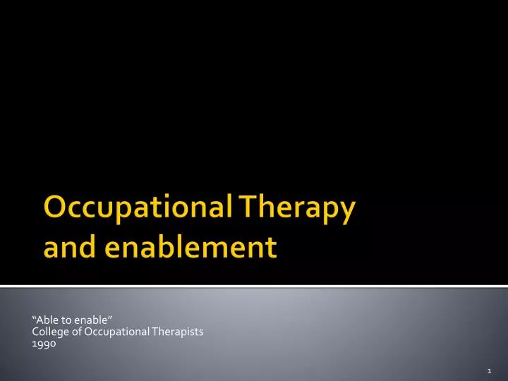 able to enable college of occupational therapists 1990