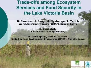 Trade-offs among Ecosystem Services and Food Security in the Lake Victoria Basin