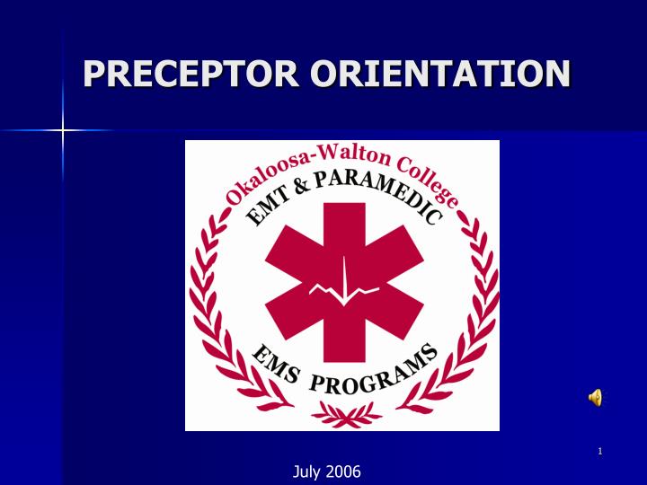 preceptor orientation