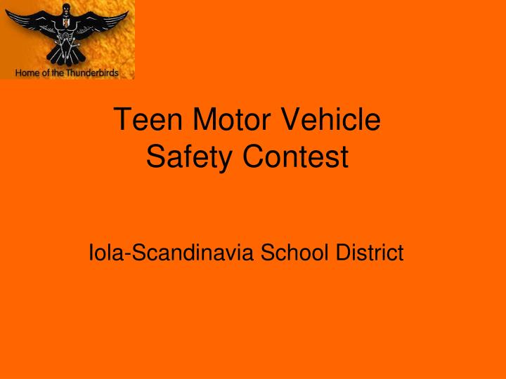 teen motor vehicle safety contest