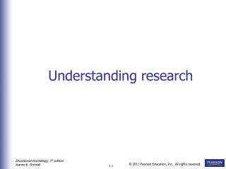 Understanding research