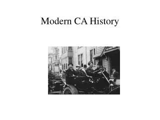 Modern CA History