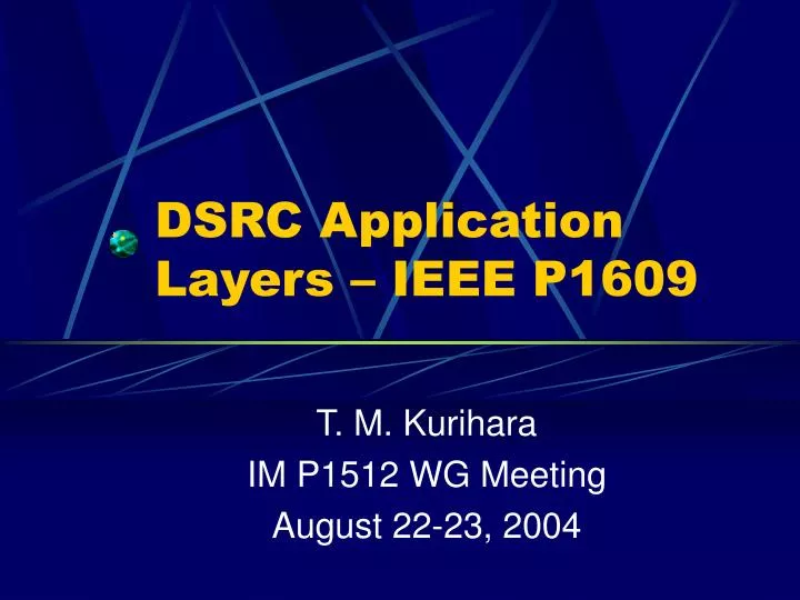 dsrc application layers ieee p1609