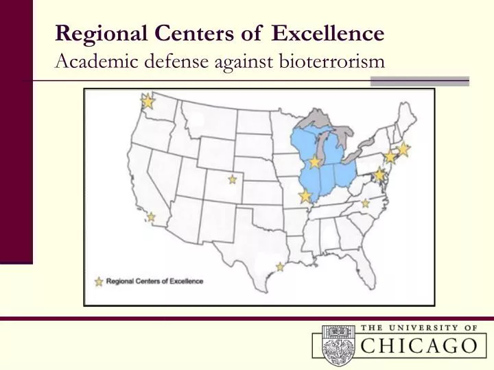 regional centers of excellence academic defense against bioterrorism