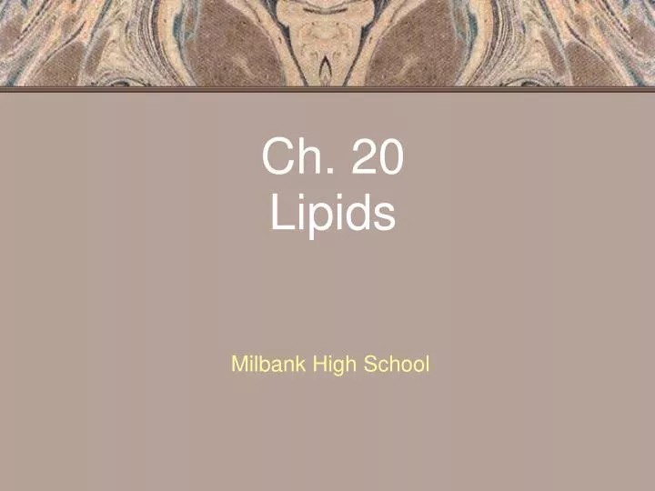 ch 20 lipids