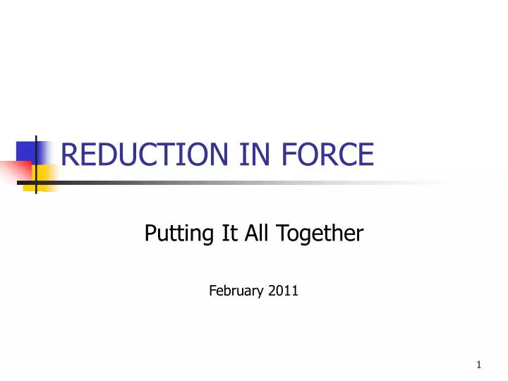 reduction in force