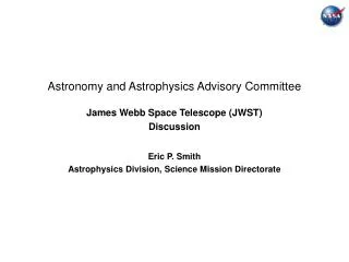 Astronomy and Astrophysics Advisory Committee