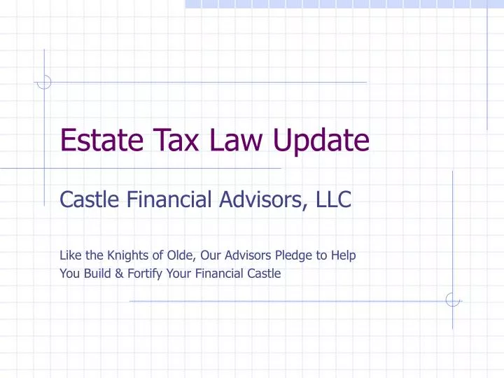 estate tax law update