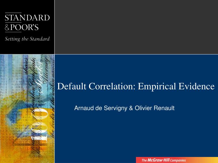 default correlation empirical evidence