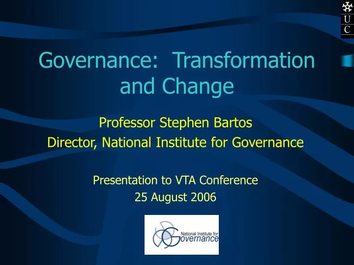 governance transformation and change