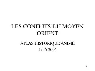 les conflits du moyen orient