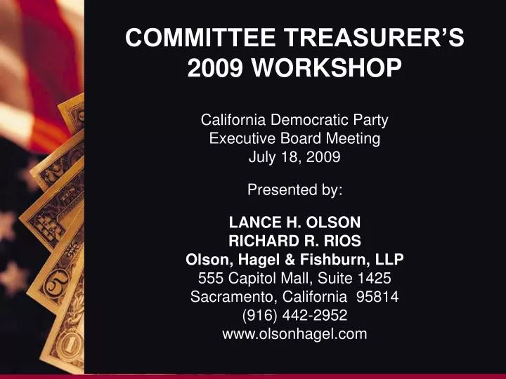 committee treasurer s 2009 workshop