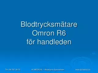 blodtrycksm tare omron r6 f r handleden