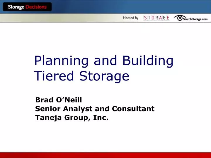 planning and building tiered storage