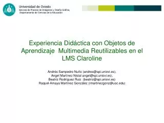 experiencia did ctica con objetos de aprendizaje multimedia reutilizables en el lms claroline