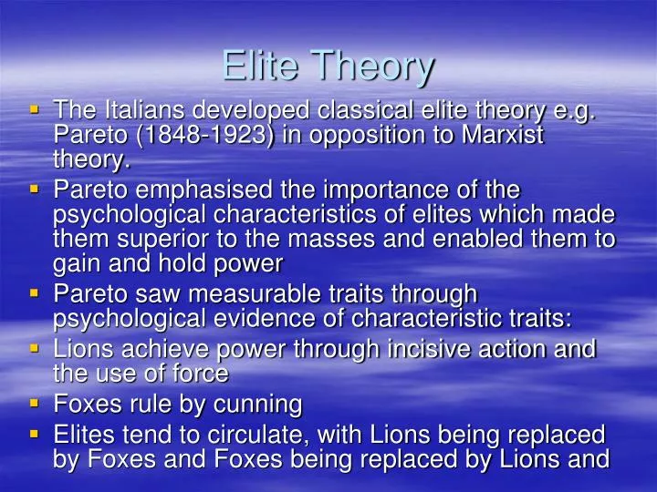 elite theory