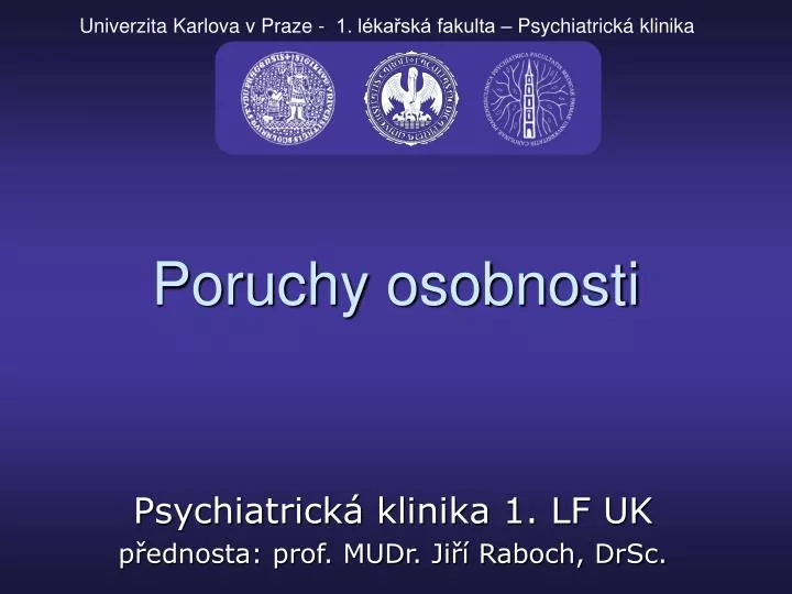 poruchy osobnosti