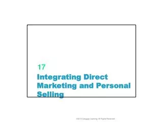 Integrating Direct Marketing and Personal Selling