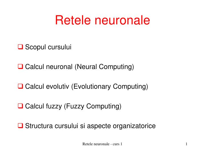 retele neuronale