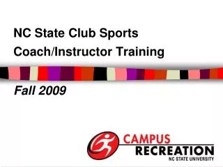 Coach/Instructor Training