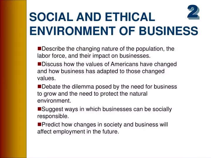 social and ethical environment of business