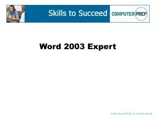 Word 2003 Expert