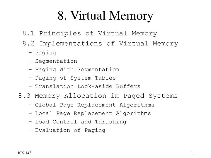 8 virtual memory