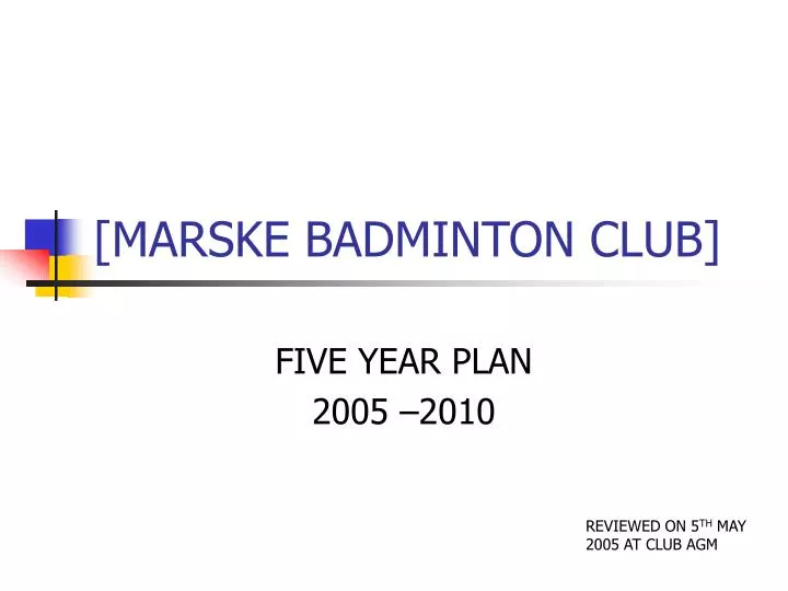 marske badminton club