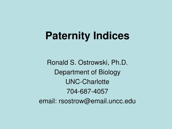 paternity indices