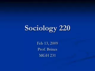 Sociology 220